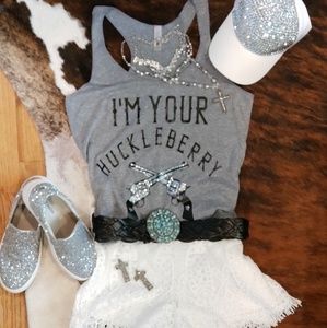 I'm Your Huckleberry Boho Festival, Racerback Tank